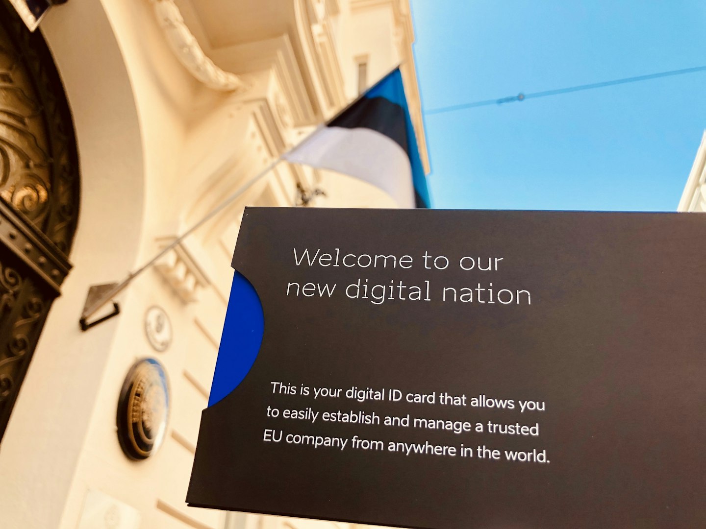 an envelope with a digital identity card from estonia
